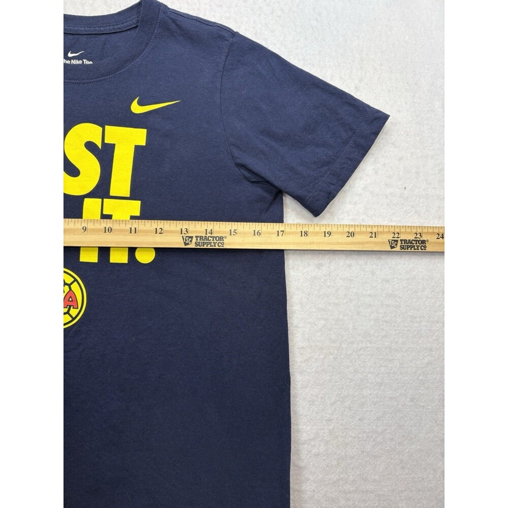Nike Youth Large Club America Just Do It T-Shirt Navy Blue Soccer Graphic Tee L - Picture 6 of 8